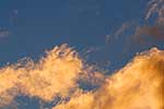 Blue sky and clouds at dusk 