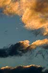 Blue sky and clouds at dusk 