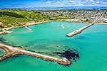 Oamaru harbour and town